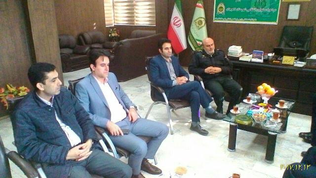 ديدار شهردار لاهيجان و اعضاي شوراي اسلامي شهر با  فرمانده نيروي انتظامي شهرستان